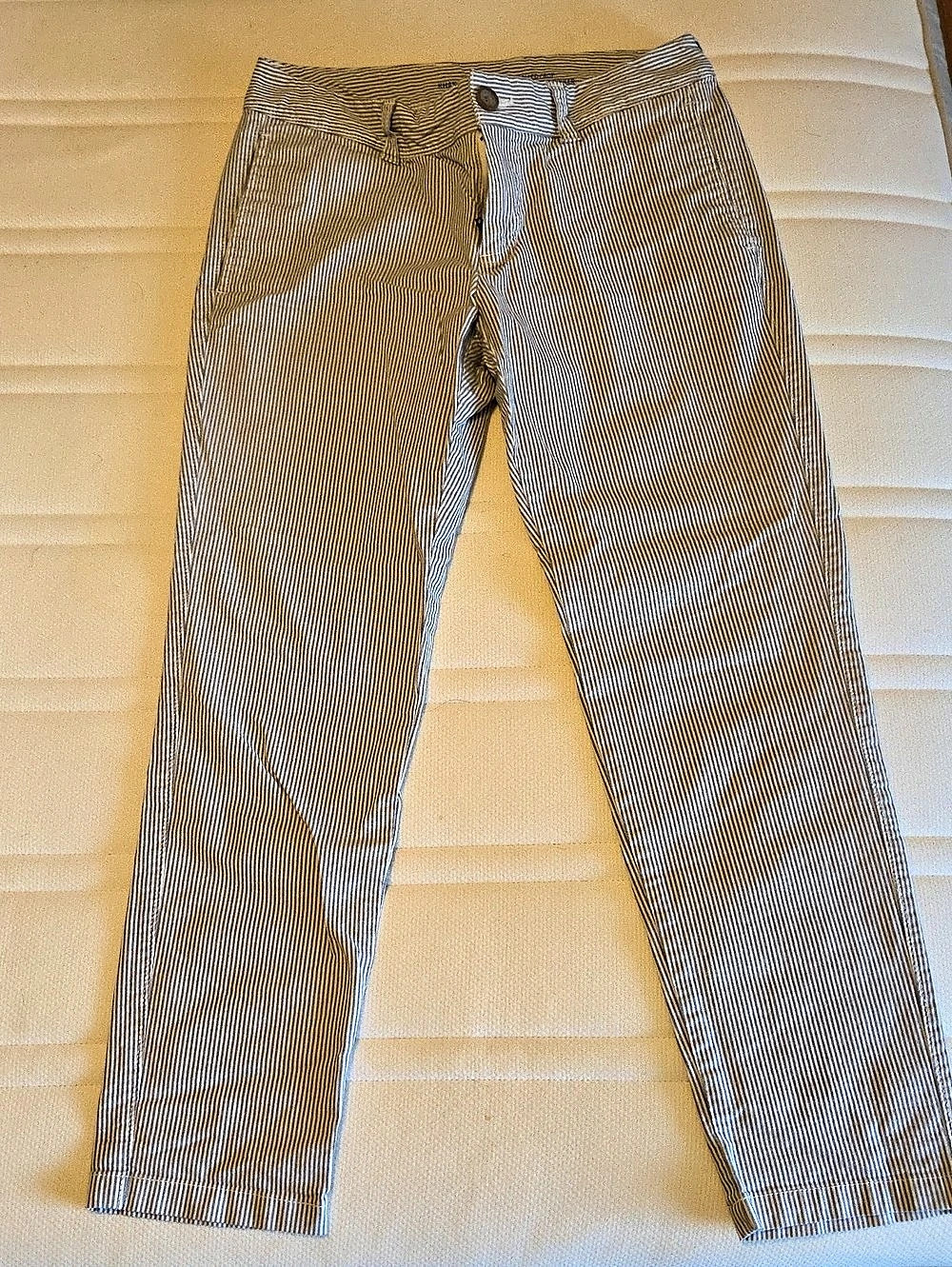 Gap Striped Cotton Pants in Blue & White